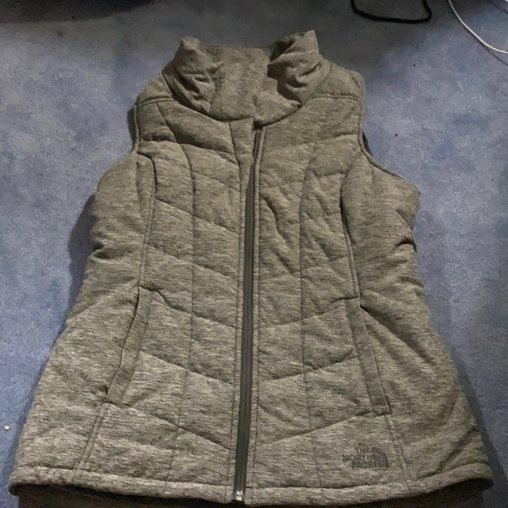 North Face women’s vest, gray, Medium